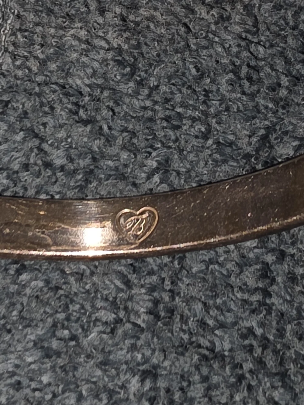 Brighton Engraved Floral Silver Bangle Bracelet
